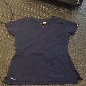 Grey's Anatomy Deep Blue Scrub Top